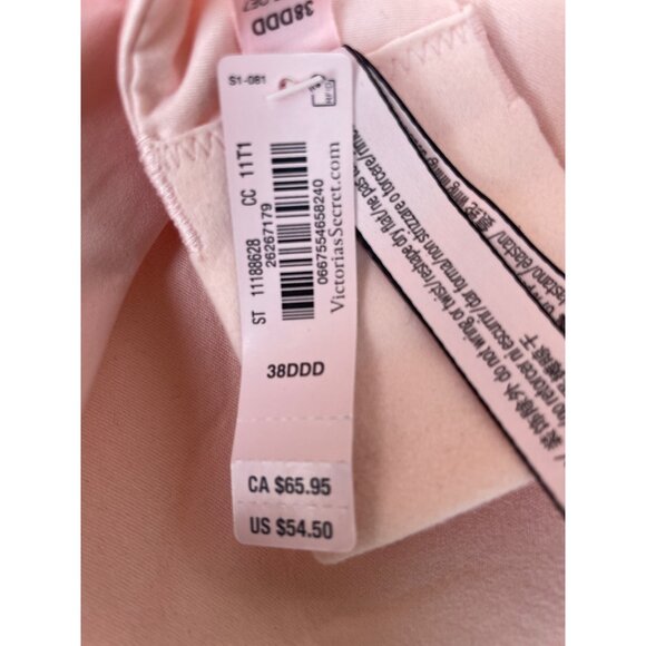 Victorias Secret Body By Victoria Light Pink Bra 38DDD Eco-Lace & Recycled Yarns - Picture 5 of 9